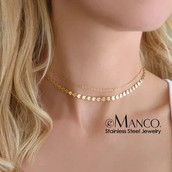 eManco 2 PCS Not Fade Real 316L Stainless Steel Necklace women Simple Chain Choker Necklace for women Fashion Jewelry
eManco 2 PCS Not Fade Real 316L Stainless Steel Necklace women Simple Chain Choker Necklace for women Fashion Jewelry