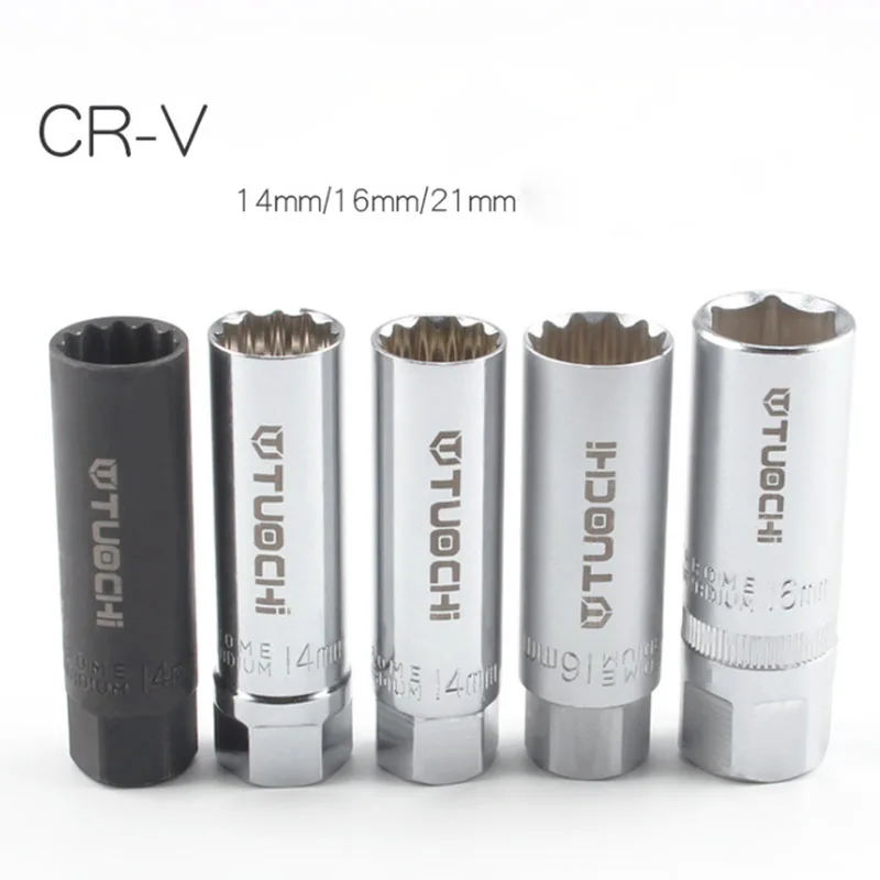 1PCS Spark Plug Socket Wrench 14 /16/ 21MM Spark Plug Disassembly Replace tools Ultra-thin Magnetic Socket Wrench Tool
1PCS Spark Plug Socket Wrench 14 /16/ 21MM Spark Plug Disassembly Replace tools Ultra-thin Magnetic Socket Wrench Tool