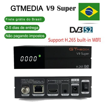 Receptor Satellite Receiver Gtmedia V9 Super DVB-S2 HD 1080P free Cline for 1 Year Spain Built in Wifi PK V7 ship from Brazil
Receptor Satellite Receiver Gtmedia V9 Super DVB-S2 HD 1080P free Cline for 1 Year Spain Built in Wifi PK V7 ship from Brazil