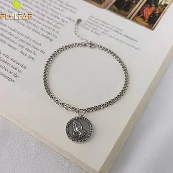 Flyleaf Vintage Round Tag Relief Real 925 Sterling Silver Bracelets For Women Fine Jewelry Bracelets & Bangles Personalized
Flyleaf Vintage Round Tag Relief Real 925 Sterling Silver Bracelets For Women Fine Jewelry Bracelets & Bangles Personalized