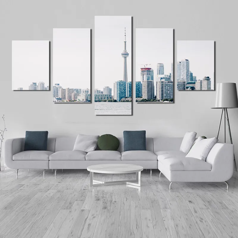 5 Panels Canvas Wall Abstract White City Landscape Canvas Painting Frameless Style Wall Art Painting Living Room Decoration
5 Panels Canvas Wall Abstract White City Landscape Canvas Painting Frameless Style Wall Art Painting Living Room Decoration