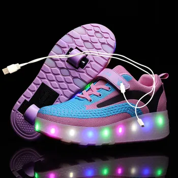 Children One Two Wheels Luminous Glowing Sneakers Gold Pink Led Light Roller Skate Shoes Kids Led Shoes Boys Girls USB Charging
Children One Two Wheels Luminous Glowing Sneakers Gold Pink Led Light Roller Skate Shoes Kids Led Shoes Boys Girls USB Charging