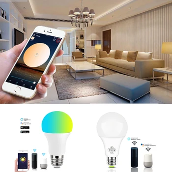 Dimmable WiFi Smart Light Bulb RGB LED Lamp App Operate For Alexa Google Assistant Control Timing Voice Control Night Lighting
Dimmable WiFi Smart Light Bulb RGB LED Lamp App Operate For Alexa Google Assistant Control Timing Voice Control Night Lighting