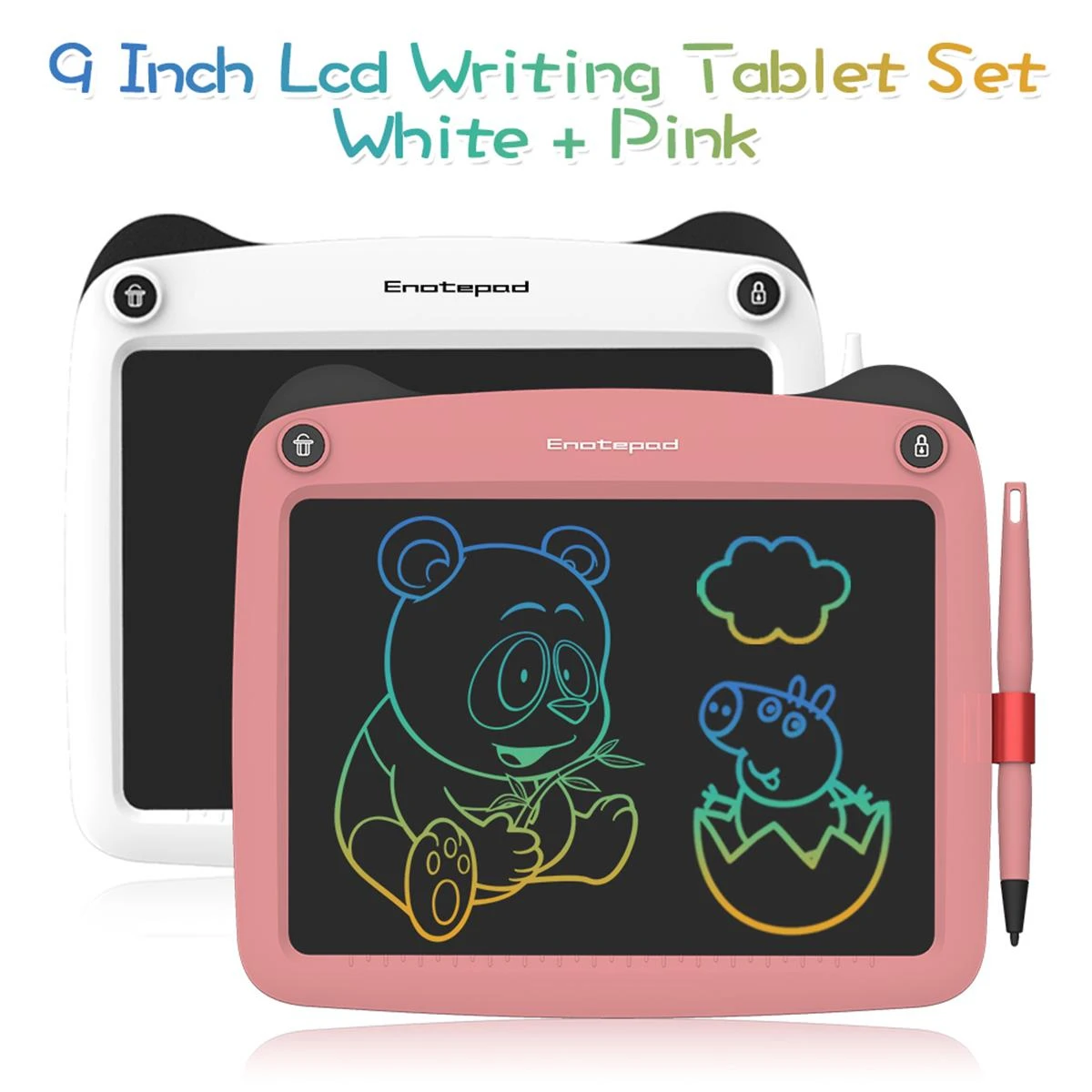 Enotepad Original 9inch lcd digital drawing board LCD Writing Tablet Set Graphics Drawing pad for kids tablettes tactiles
Enotepad Original 9inch lcd digital drawing board LCD Writing Tablet Set Graphics Drawing pad for kids tablettes tactiles