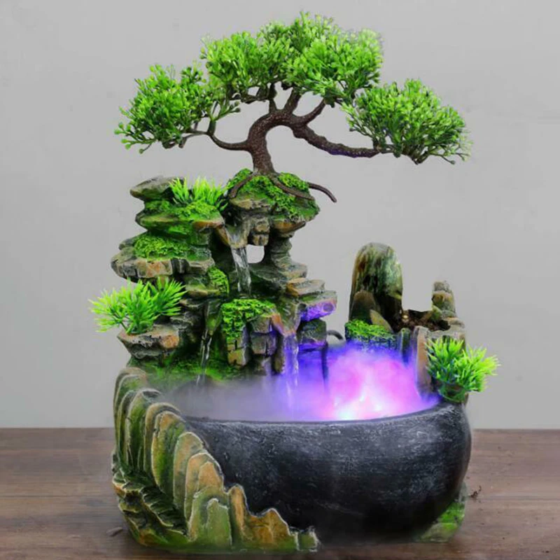 Resin Rockery Garden Water Fountain Element LED Lights Waterfall Home Office Desktop Decor
Resin Rockery Garden Water Fountain Element LED Lights Waterfall Home Office Desktop Decor