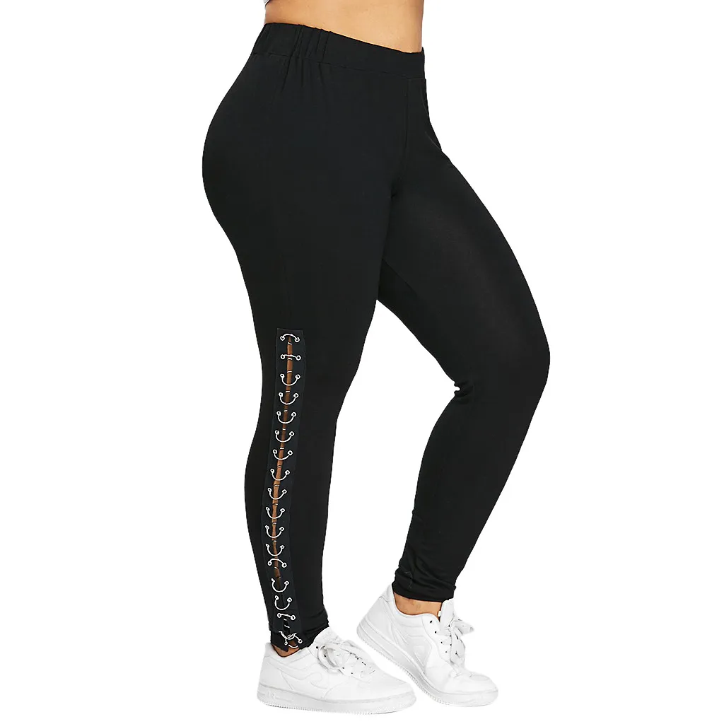 Women Plus Size Leggings New Solid High Elastic Cutout Metal Ring Elastic Waist Pants Fashion Casual Sports Daily Pantalones#P 
Women Plus Size Leggings New Solid High Elastic Cutout Metal Ring Elastic Waist Pants Fashion Casual Sports Daily Pantalones#P