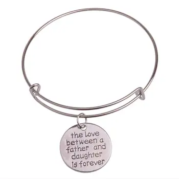 12PC The Love Between A Father And Daughter Is Forever Round Pendant Bangles Adjustable Charm Bracelets Family Dad Xmas Gift Hot
12PC The Love Between A Father And Daughter Is Forever Round Pendant Bangles Adjustable Charm Bracelets Family Dad Xmas Gift Hot
