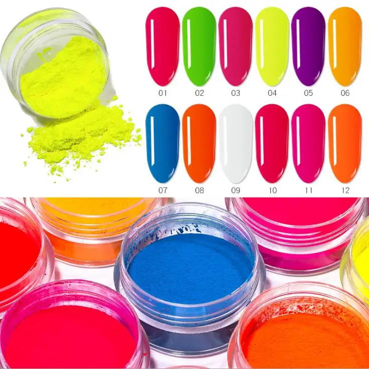 Neon Nail Powder Pigment Set Fluorenscence Spangle Nail Glitter 12 Colors Make Up Shimmer Shining Chrome Dust Decoration
Neon Nail Powder Pigment Set Fluorenscence Spangle Nail Glitter 12 Colors Make Up Shimmer Shining Chrome Dust Decoration