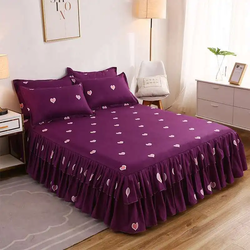 Fashion Bed Sheet+ 2pcs Pillow covers Bedspread Bed Skirt Thickened Sheet Single Bed Dust Ruffle Flower Pattern Bed Cover Sheets
Fashion Bed Sheet+ 2pcs Pillow covers Bedspread Bed Skirt Thickened Sheet Single Bed Dust Ruffle Flower Pattern Bed Cover Sheets