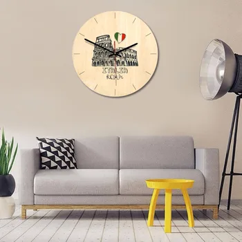 Round Wooden Wall Clock Retro Famous Architecture Pattern Silent Movement Needle Display Without Numbers 11 Inch
Round Wooden Wall Clock Retro Famous Architecture Pattern Silent Movement Needle Display Without Numbers 11 Inch