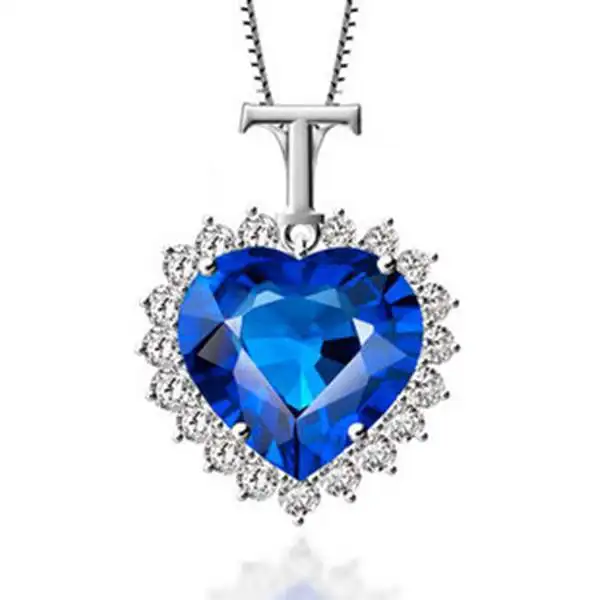Gemstone 925 Sterling Pendant Heart of Ocean Necklace Blue Gemstone Heart Shape Fashion Necklace
Gemstone 925 Sterling Pendant Heart of Ocean Necklace Blue Gemstone Heart Shape Fashion Necklace