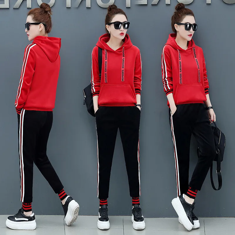 Winter Women Sport Suit Thick Velour Hoodie Sweatshirt+sweatpant Casual Jogger Running Workout Outfit Set Sportswear Tracksuits
Winter Women Sport Suit Thick Velour Hoodie Sweatshirt+sweatpant Casual Jogger Running Workout Outfit Set Sportswear Tracksuits