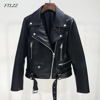 Ladies Pu Leather Jacket Locomotive Ladies Zipper Belt Short Jacket Female Black Punk Bomber Faux Leather Outerwear
Ladies Pu Leather Jacket Locomotive Ladies Zipper Belt Short Jacket Female Black Punk Bomber Faux Leather Outerwear