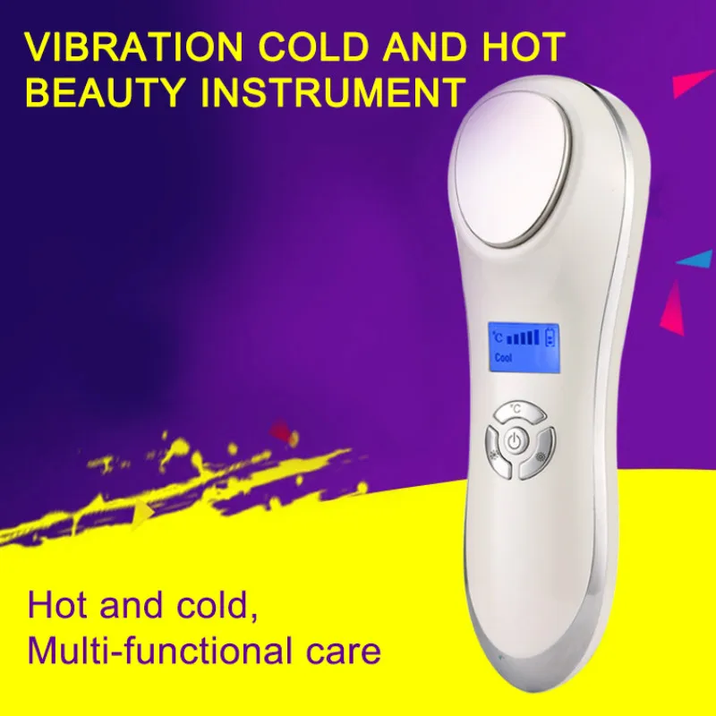 Vibration Cold and Hot Ion Face Beauty machine Electronic Negative Galvanic Import Export Facial Care tools Liftiing | Красота и