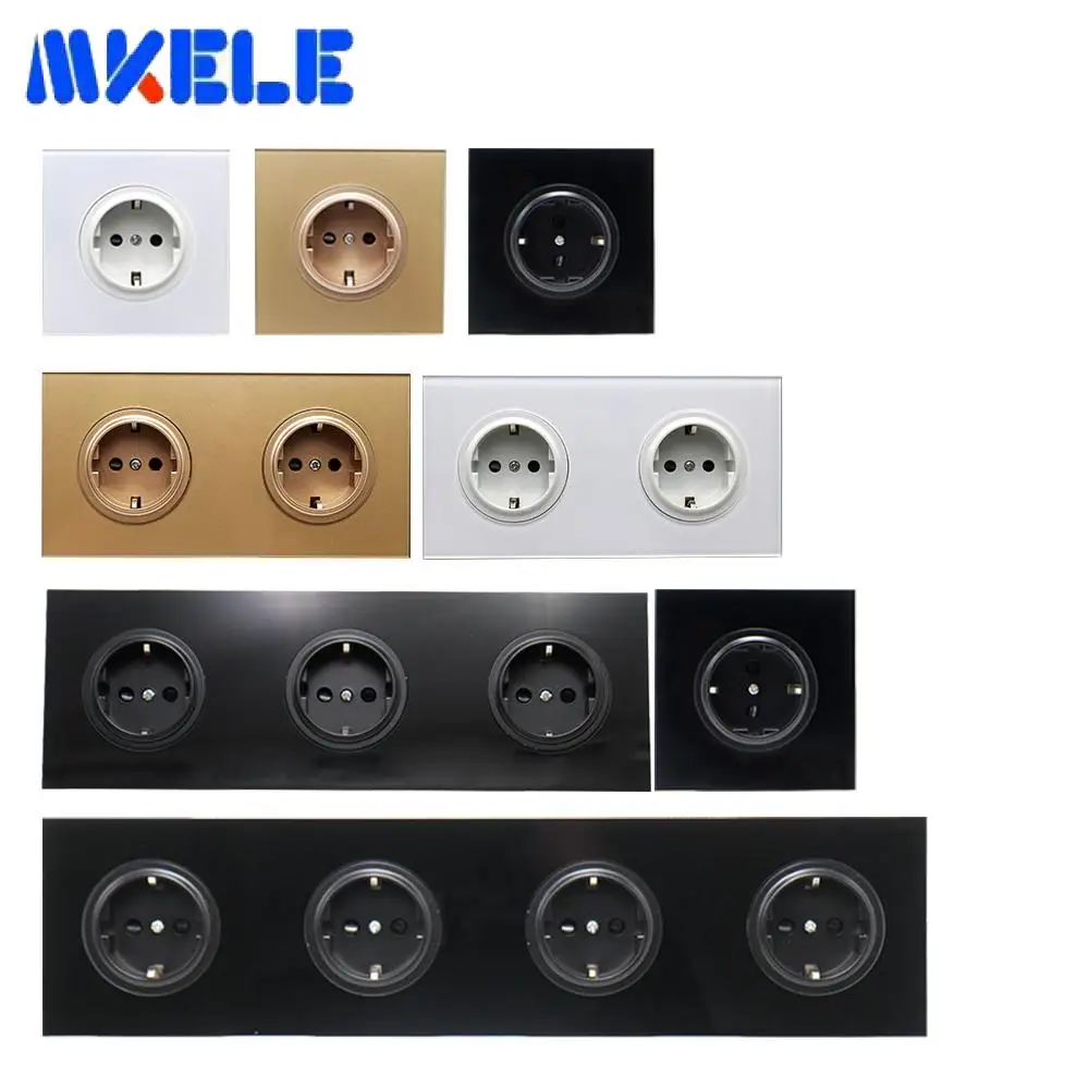 16A EU Standard Wall Power Socket Crystal Glass Panel Electric Power Outlet Charger Adapter Panel
16A EU Standard Wall Power Socket Crystal Glass Panel Electric Power Outlet Charger Adapter Panel