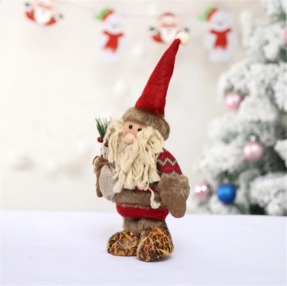 santa claus snowman elk cartoon design small doll gift props