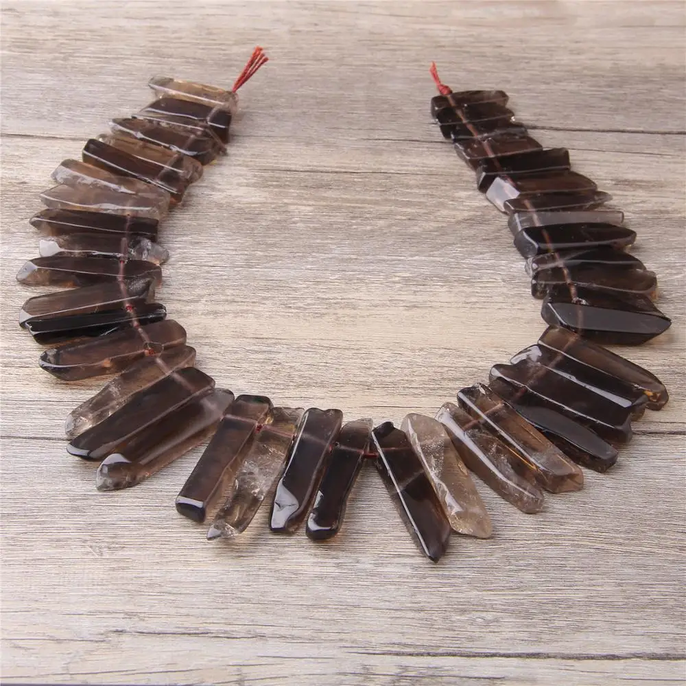 Natural Smokey Quartz Point Spike Beads Brown Quartz stick Beads Crystal Briolettes Graduated Tusk Top Drilled Beads pendant diy
Natural Smokey Quartz Point Spike Beads Brown Quartz stick Beads Crystal Briolettes Graduated Tusk Top Drilled Beads pendant diy