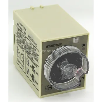 ST3PC-D AC 110V time relay 110VAC timer delay time 10s/100s/10min/60min
ST3PC-D AC 110V time relay 110VAC timer delay time 10s/100s/10min/60min