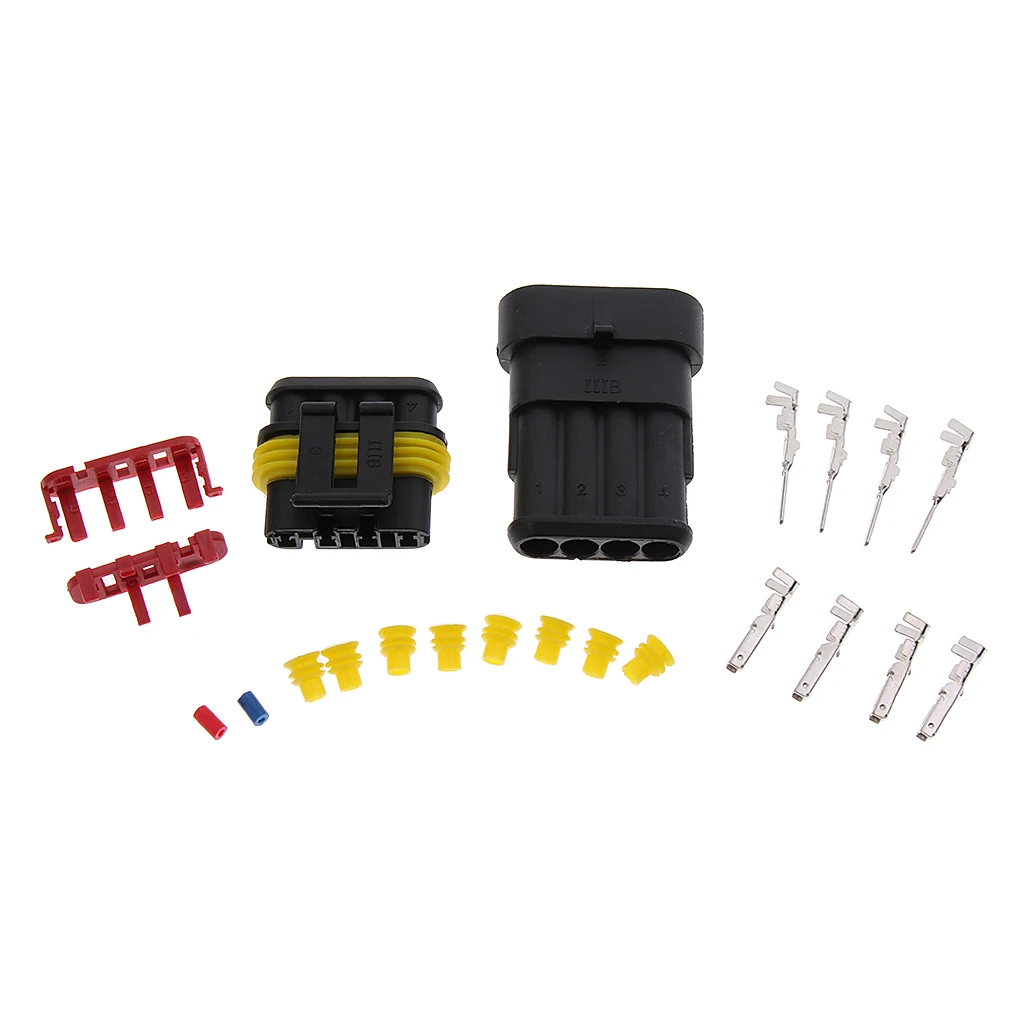 1 Set Car Part 4Pin Way Sealed Waterproof Electrical Wire Connector Plug 1 Set Car Part 4Pin Way Sealed Waterproof Electrical Wire Connector Plug