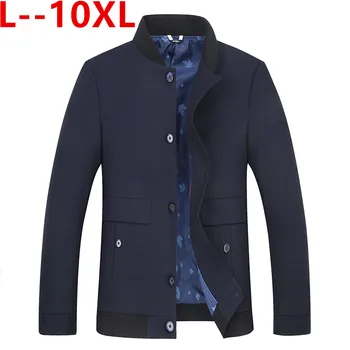 

10XL 8XL 6XL Men Big Size Casual Long Jacket Spring Autumn Male Business Windbreak Thin Outwear Parka Loose Varsity Bomber Coat