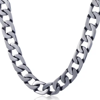 Trendsmax ANY Length 13mm Wide Heavy Gold-color Cut Curb Chain 316L Stainless Steel Necklace Mens Boys Chain HN61 
Trendsmax ANY Length 13mm Wide Heavy Gold-color Cut Curb Chain 316L Stainless Steel Necklace Mens Boys Chain HN61