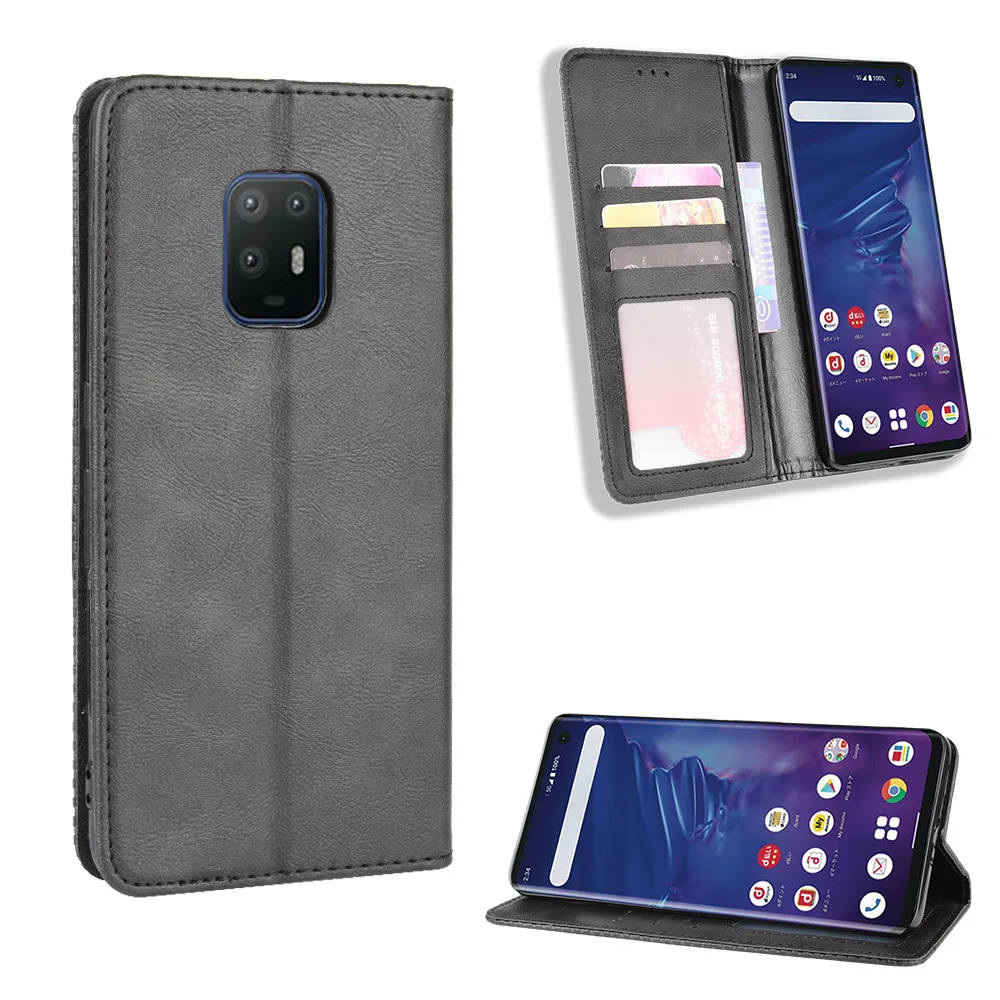 For Fujitsu Arrows 5G F-51A Case Premium Leather Wallet Flip Phone | Мобильные телефоны и аксессуары