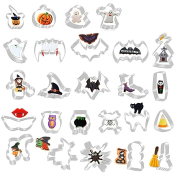 25pcs Halloween Cookie Cutters Stainless Steel Cookie Cutters Pumpkin/Bat/Witch Skull Cat Cookie Cutters for Children
25pcs Halloween Cookie Cutters Stainless Steel Cookie Cutters Pumpkin/Bat/Witch Skull Cat Cookie Cutters for Children