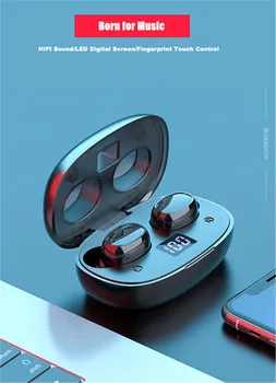 TWS Bluetooth Earphone 3D Stereo Sound Wireless earbuds with Binaural HD Call fingerprint touch control 2000mAh Charging Box
TWS Bluetooth Earphone 3D Stereo Sound Wireless earbuds with Binaural HD Call fingerprint touch control 2000mAh Charging Box
