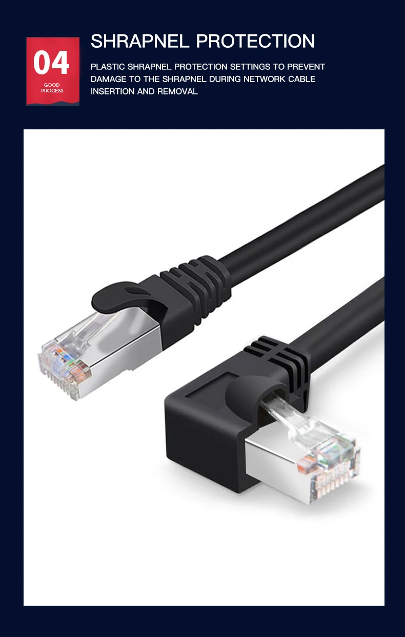 Generic Cat6 Cable RJ45 Right Angle UTP Network Cable Patch