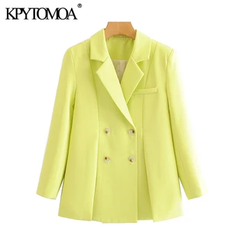 KPYTOMOA Women 2020 Fashion Double Breasted Front Slit Blazers Coat Vintage Long Sleeve Female Outerwear Chic Tops
KPYTOMOA Women 2020 Fashion Double Breasted Front Slit Blazers Coat Vintage Long Sleeve Female Outerwear Chic Tops