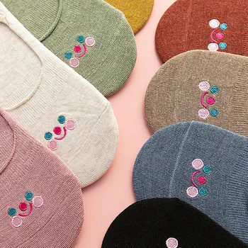 Candy Color Sock Slippers Women Summer Invisible Non-Slip Embroidery Socks Cotton Breathable Ankle Boat Socks Skarpetki Damskie
Candy Color Sock Slippers Women Summer Invisible Non-Slip Embroidery Socks Cotton Breathable Ankle Boat Socks Skarpetki Damskie