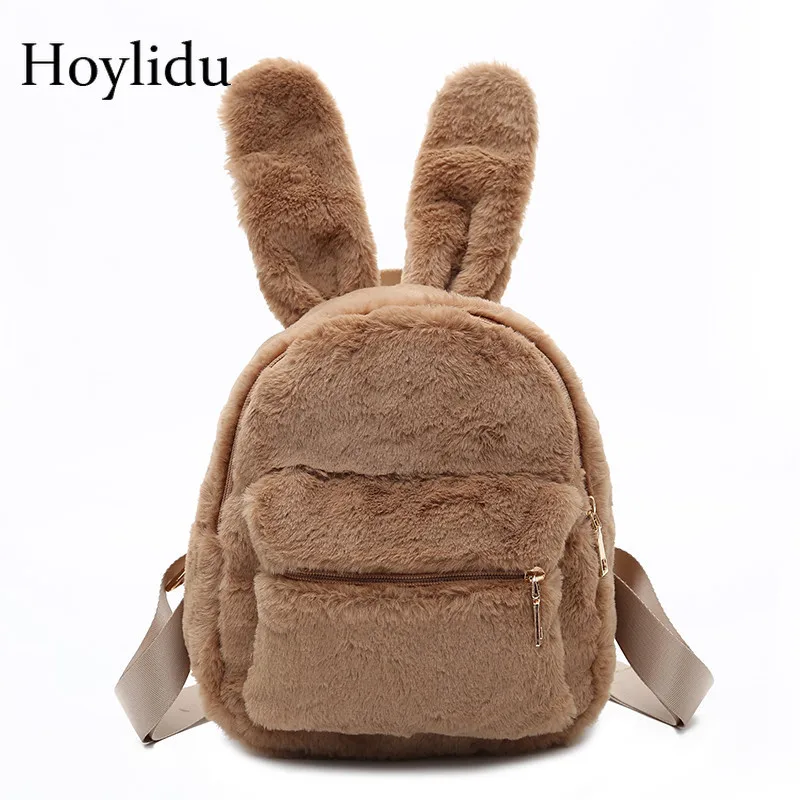 Mini Rabbit Ears Designer Backpacks Women High Quality Plush Backpack Fashion Zipper Shoulder Bag Cute Teen School Bag for Girls
Mini Rabbit Ears Designer Backpacks Women High Quality Plush Backpack Fashion Zipper Shoulder Bag Cute Teen School Bag for Girls