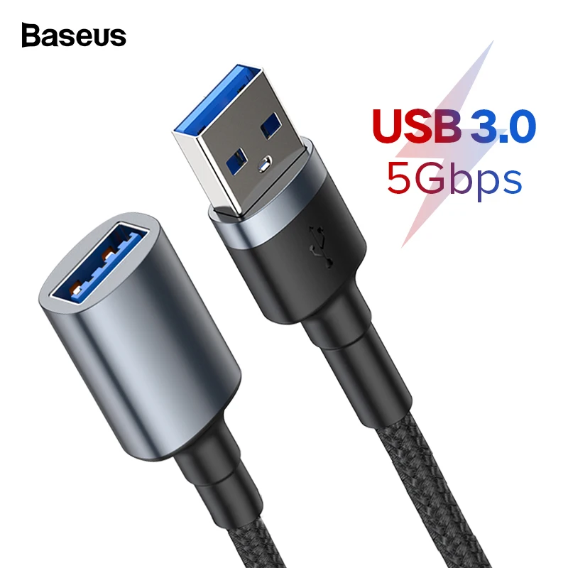Baseus USB Extension Cable Type A Male to Female Extender USB 3.0 Cable For Smart TV PS4 Xbox SSD 5GB US3.0 Data Sync Wire Cord
Baseus USB Extension Cable Type A Male to Female Extender USB 3.0 Cable For Smart TV PS4 Xbox SSD 5GB US3.0 Data Sync Wire Cord