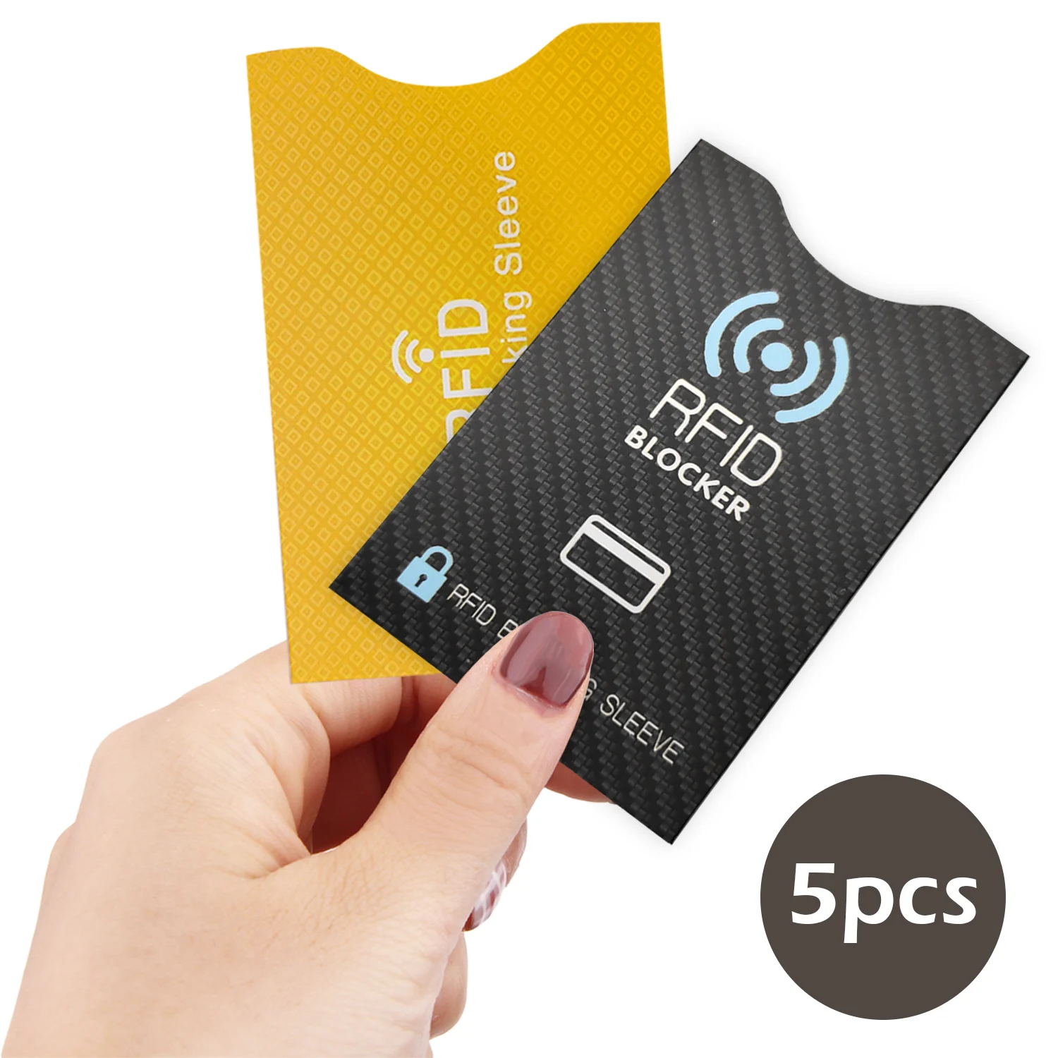 5 шт. защитные чехлы из алюминиевой фольги с блокировкой RFID | Безопасность и