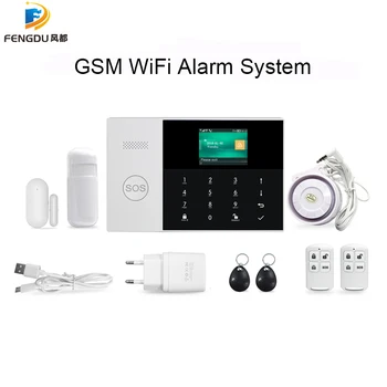 433Mhz IOS Android APP Remote Control Home Alarm System Wireless Burglar WiFi Alarm System RFID Card LCD Display for Home
433Mhz IOS Android APP Remote Control Home Alarm System Wireless Burglar WiFi Alarm System RFID Card LCD Display for Home
