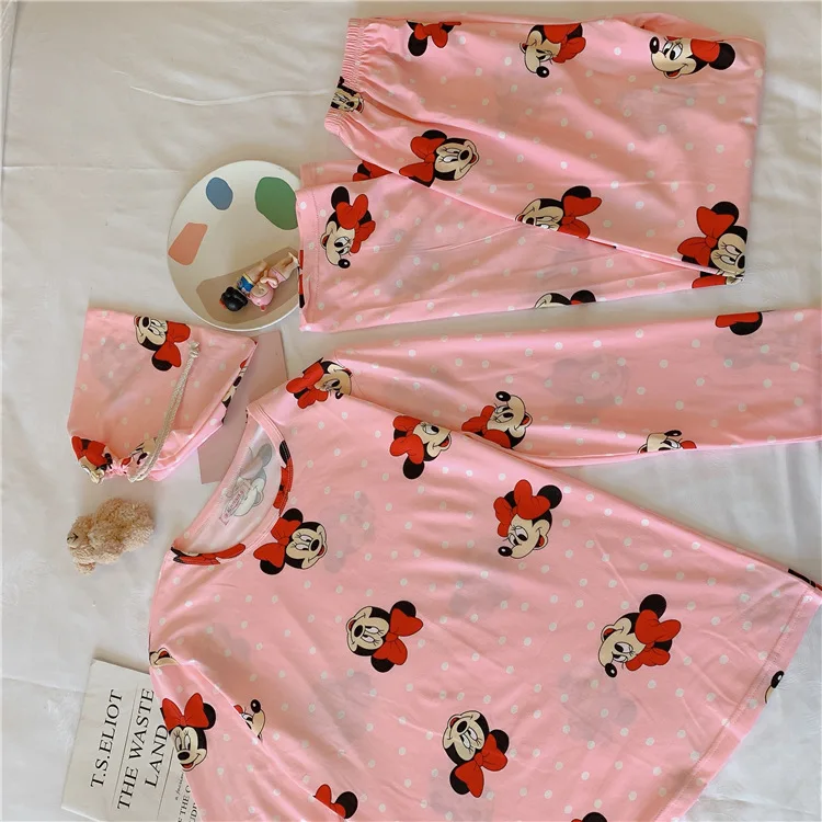 Cloth Bag Pajamas Storage Bag Pajamas Mickey Pajamas Women's Spring Long Sleeve Cartoon Three-piece Set Low Price
Cloth Bag Pajamas Storage Bag Pajamas Mickey Pajamas Women's Spring Long Sleeve Cartoon Three-piece Set Low Price