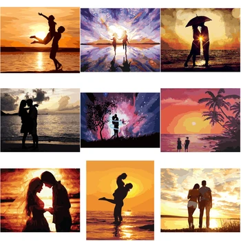 DIY Oil Painting By Numbers Lovers Silhouette Couple Sunset Coloring By Numbers Landscape Paint Canvas Picture Hand Painted
DIY Oil Painting By Numbers Lovers Silhouette Couple Sunset Coloring By Numbers Landscape Paint Canvas Picture Hand Painted