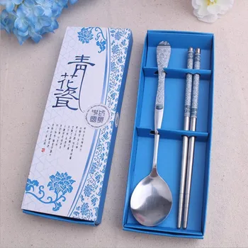 (5sets/lot)FREE SHIPPING+Chinese Style Stainless Steel Dinnerware Set Chopsticks&Spoon Sets in Blue Gift Box Wedding Favors
(5sets/lot)FREE SHIPPING+Chinese Style Stainless Steel Dinnerware Set Chopsticks&Spoon Sets in Blue Gift Box Wedding Favors