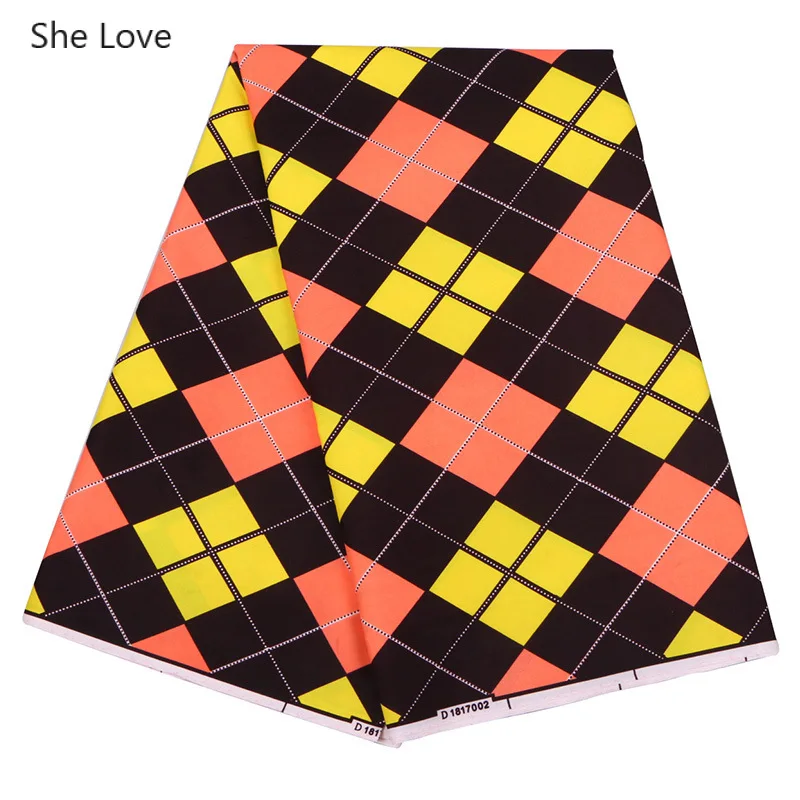 She Love 1Yard Ankara African Polyester Wax Print Fabric Colorful Square Grid African Fabric For Party Dress Making Accessories
She Love 1Yard Ankara African Polyester Wax Print Fabric Colorful Square Grid African Fabric For Party Dress Making Accessories