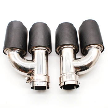 DEFT 2PCS Inlet 63MM Outlet 90MM Universal Dual Akrapovic Glossy Carbon Fiber Exhaust Tip Stainless Steel Modified Exhaust Tip
DEFT 2PCS Inlet 63MM Outlet 90MM Universal Dual Akrapovic Glossy Carbon Fiber Exhaust Tip Stainless Steel Modified Exhaust Tip