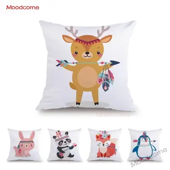 White Woodland Forest Animals Deer Owl Raccoon Soft Velvet Soft Home Decoration Pillow Case Cute lovely Children Cushion Cover
White Woodland Forest Animals Deer Owl Raccoon Soft Velvet Soft Home Decoration Pillow Case Cute lovely Children Cushion Cover