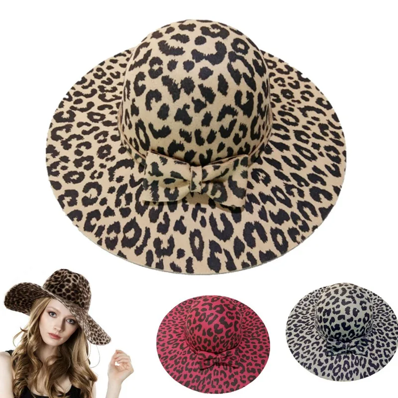 WZCX Leopard Wide Brim Women Felt Hat Autumn Winter Fashion Bow Dome Korean Version Personality Jazz Hat Adult Cap
WZCX Leopard Wide Brim Women Felt Hat Autumn Winter Fashion Bow Dome Korean Version Personality Jazz Hat Adult Cap
