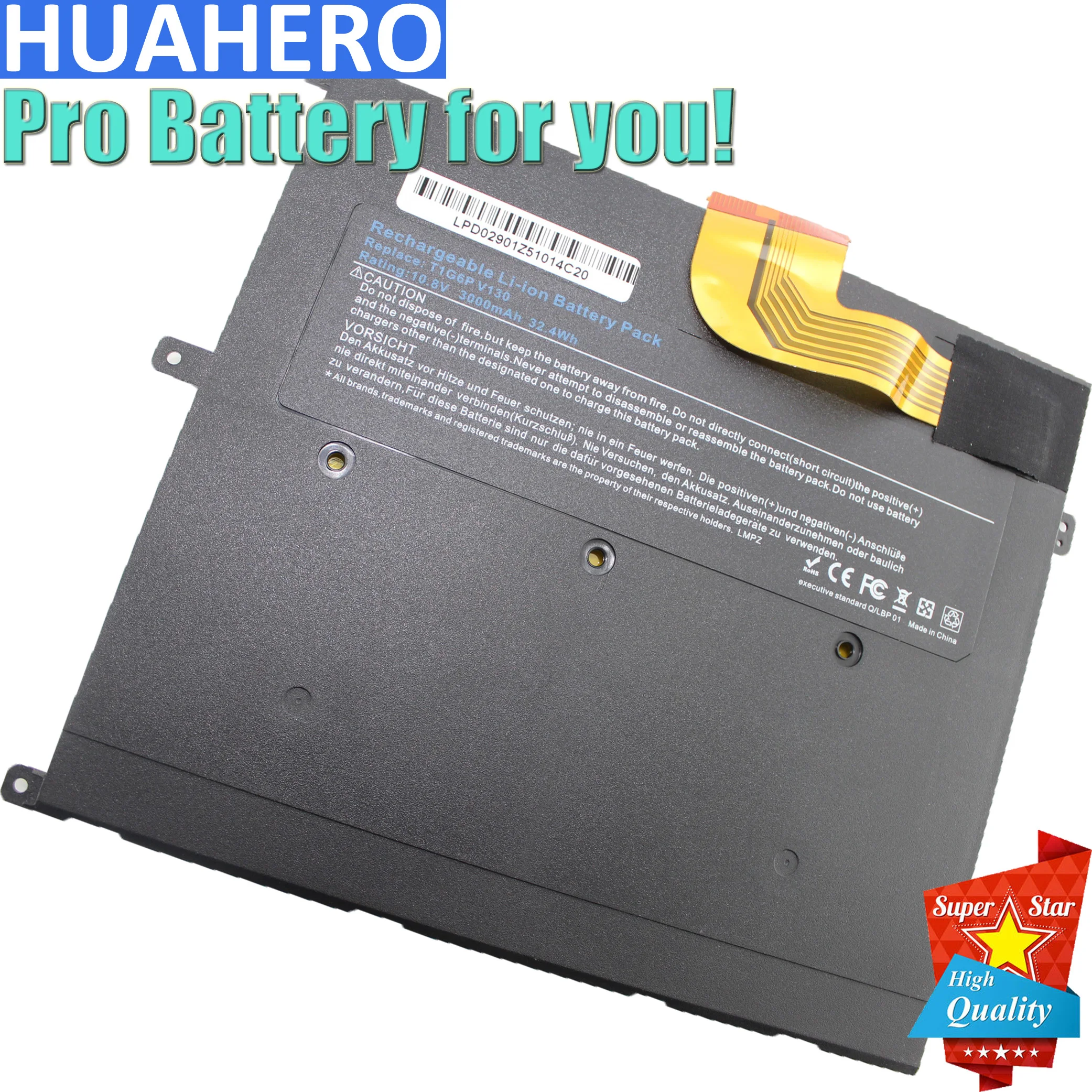 HUAHERO Laptop Battery For DELL Vostro V13 V13Z V130 V1300 V13Z 0449TX PRW6G T1G6P 0NTG4J 0PRW6G Latitude 13 130 10.8V 3000mAh
HUAHERO Laptop Battery For DELL Vostro V13 V13Z V130 V1300 V13Z 0449TX PRW6G T1G6P 0NTG4J 0PRW6G Latitude 13 130 10.8V 3000mAh
