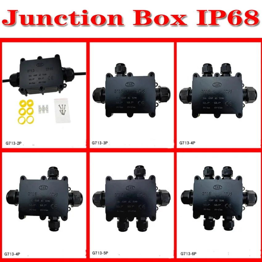 Junction Box IP68 Waterproof UV Sunproof Outdoor Multiple ways Plastic Electrical Junction Box Case Cable Wire Connector
Junction Box IP68 Waterproof UV Sunproof Outdoor Multiple ways Plastic Electrical Junction Box Case Cable Wire Connector