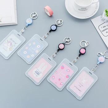 1Pcs Cute Transparent Plastic Cartoon Card Set Unicorn Telescopic Card Set Key Chain Elastic Rope Bus Card Rice Card Holder
1Pcs Cute Transparent Plastic Cartoon Card Set Unicorn Telescopic Card Set Key Chain Elastic Rope Bus Card Rice Card Holder