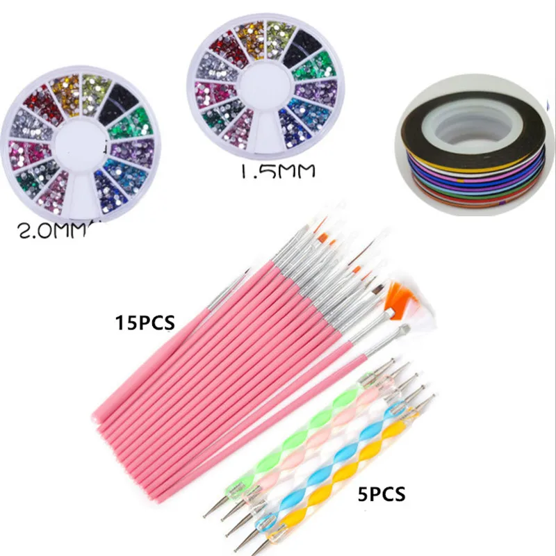 Manicure Set Point Diamond Set 20 Brushes + 2 Box Diamonds + 10 Color Coils Nail Sets Makeup Brush Sets
Manicure Set Point Diamond Set 20 Brushes + 2 Box Diamonds + 10 Color Coils Nail Sets Makeup Brush Sets