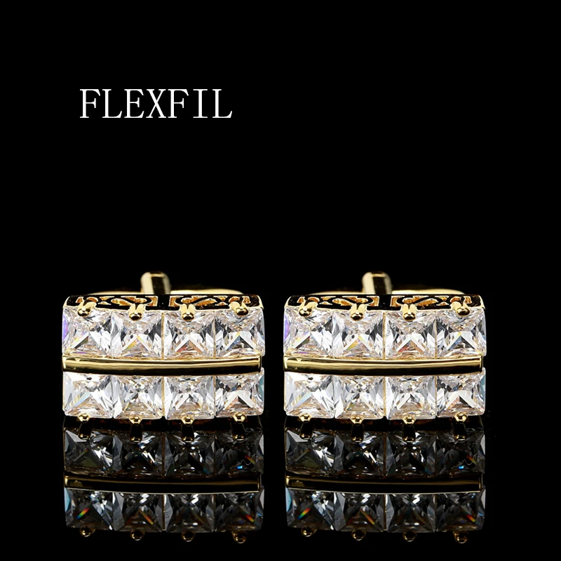 FLEXFIL Luxury shirt cufflinks for men's Brand cuff buttons cuff links gemelos Square crystal wedding abotoaduras Jewelry
FLEXFIL Luxury shirt cufflinks for men's Brand cuff buttons cuff links gemelos Square crystal wedding abotoaduras Jewelry
