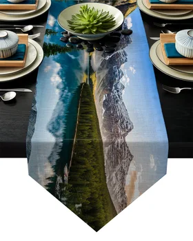 Beautiful Nature Landscape Mountain Lake Table Runner Table Flag Home Party Decorative Tablecloth Table Runners for Wedding
Beautiful Nature Landscape Mountain Lake Table Runner Table Flag Home Party Decorative Tablecloth Table Runners for Wedding