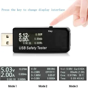J7-T USB Tester Current and Voltage Detector Mobile Power Battery Capacity Test Table Digital Voltmeter Ammeter Detector
J7-T USB Tester Current and Voltage Detector Mobile Power Battery Capacity Test Table Digital Voltmeter Ammeter Detector