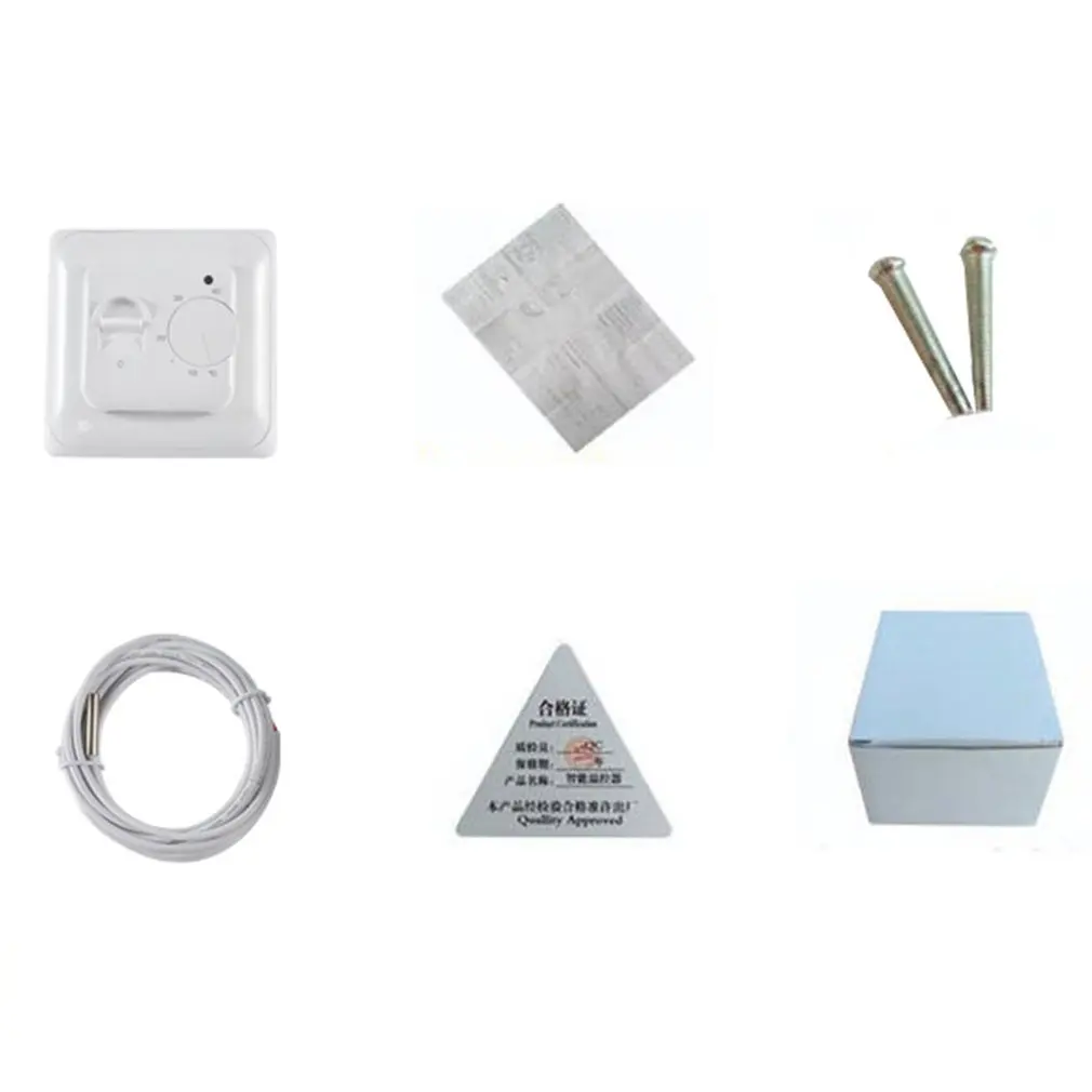 Manual Temperature Controller 16A LCD Water/Electric Underfloor Heating Room Thermostat Switch with LCD Screen
Manual Temperature Controller 16A LCD Water/Electric Underfloor Heating Room Thermostat Switch with LCD Screen